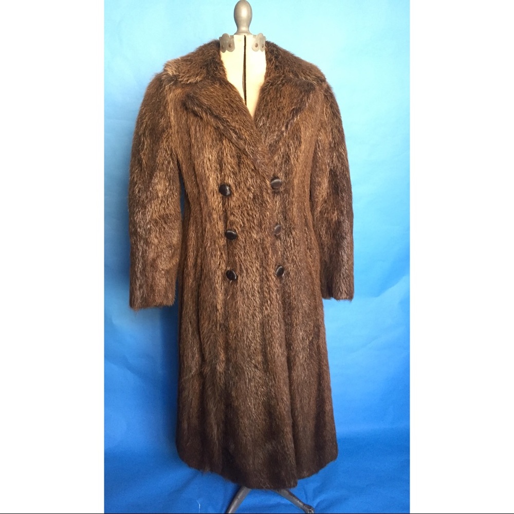 Vintage Nutria Full Length Fur Coat